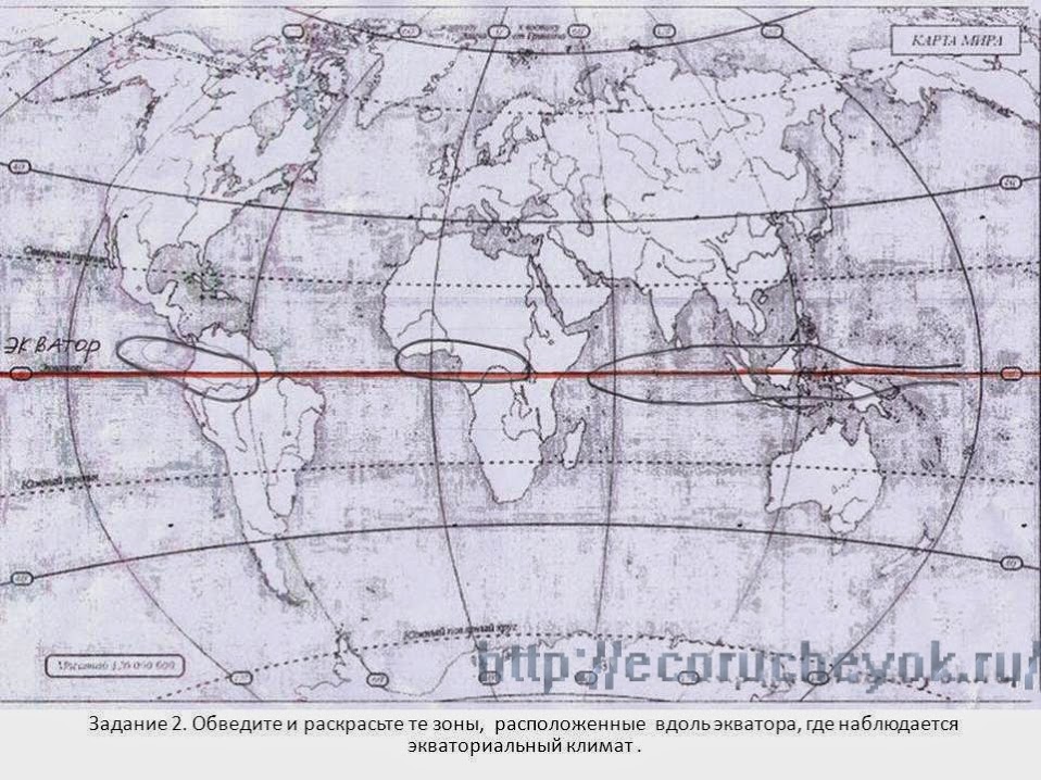 Вдоль экватора. Зона экватора. Вдоль экватора зоны.. Экваториальная зона на контурных картах. Где находится в зоне Экватор.